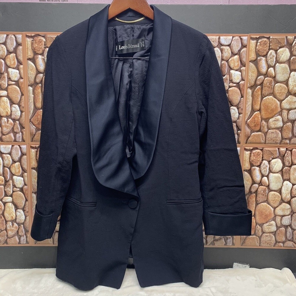 LOUIS FERAUD WOMEN S BLACK TUXEDO ONE BUTTON BLAZER SIZE US 6